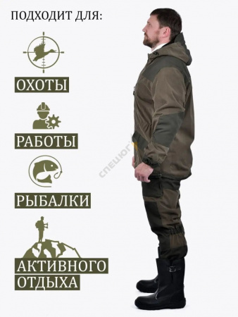 Костюм утепл Горка деми Исландия + Рип стоп Хаки 